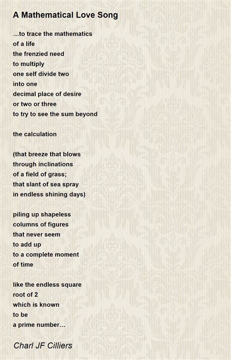 Mathematical Love Poem, with a Proof .